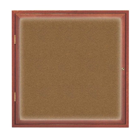 United Visual Products Single Door Indoor Enclosed Easy Tack Bo UV300EZ811-BLUE-SATIN